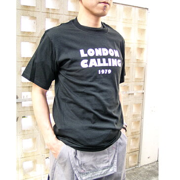 tシャツ 半袖 Calling レディース メンズ トップス カットソー スウェット ロゴ Uネック S M L 黒 ブラック【送料無料】