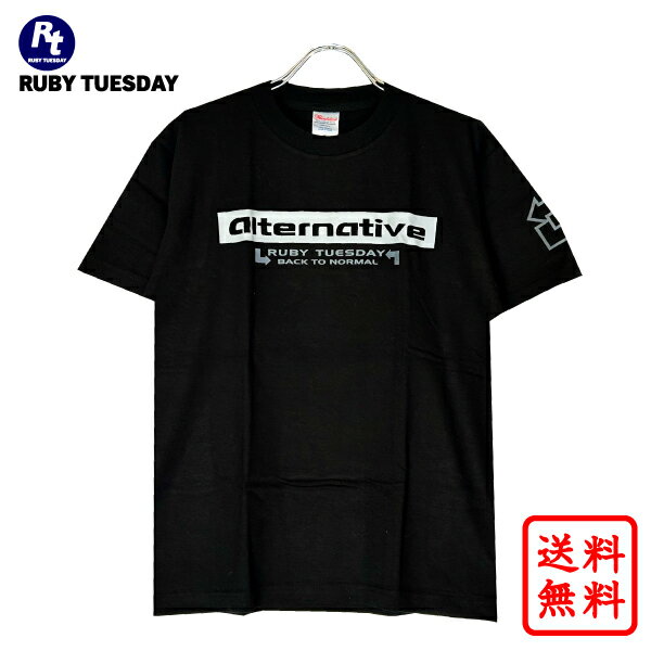 Tシャツ アメカジ 半袖ロゴ ブラック 黒 ロゴt Alternative オルタナティブ レディース メンズ コットン 綿【送料無料】【追跡可能メール便可】【メール便可】【楽天ランキング1位】