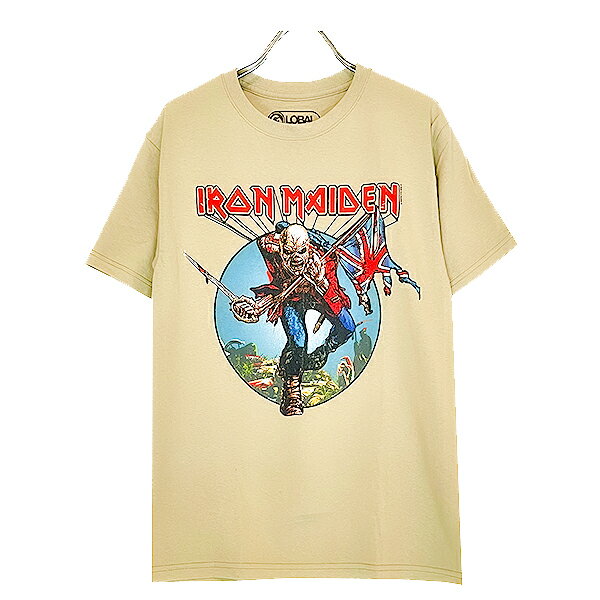 アイアン・メイデン IRON MAIDEN 正規品 tシャツ アイアンメイデン ベージュ ロックtシャツ オフィシャル メンズ レディース 【追跡可能メール便】【送料無料】【ネコポス】【The Trooper】【エディ】