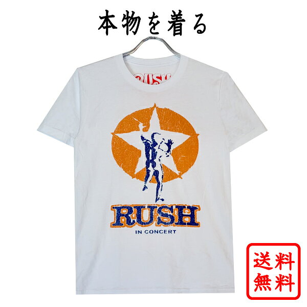 ラッシュ RUSH 正規品 tシャツ Rush ホワイト 白 バックプリント BACKPrint有 ロック オフィシャル メンズ レディース