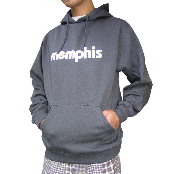 【送料無料】パーカー　Memphis メンズ レディース ジップアップ プルオーバー パーカー ネット限定 スウェット トップス プリント グレー