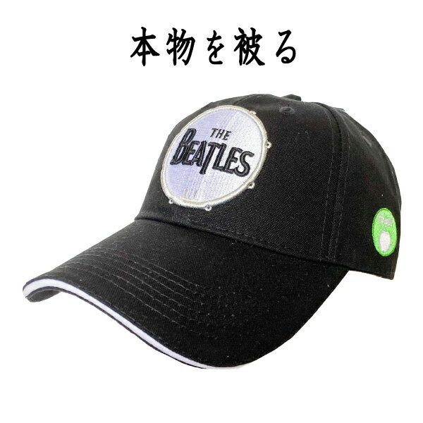 ザ・ビートルズ THE BEATLES 正規品 TheBeatles キャップ 帽子 CAP ブラック 黒 CAP バンドキャップ サイズ調整可 ベースボールキャップ ロゴ ロゴ刺繍 アップルマーク オフィシャル メンズ レディース