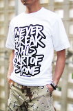 【送料無料】Tシャツ 半袖 Never Break Tシャツ レディース メンズTシャツ トップス　ホワイト カットソー プリント ロゴ メッセージ 英字 Uネック S M L XL 白 黒【店頭受取対応商品】【コンビニ受取対応商品】