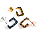 ピアス 両耳用 スクエア ブラック サージカルステンレス レディース メンズ 金属アレルギー対応 ボヘミアンリゾート Bohemian resort