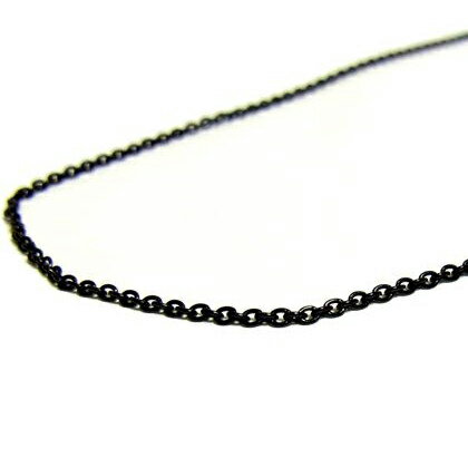 ステンレスチェーン 激細ブラックステンレスチェーン/ギフト/ラッピング サージカルステンレス