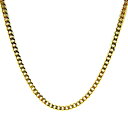 チェーン 喜平 ネックレス K14 イエローゴールド コーティング ステンレス メンズ サージカルステンレス