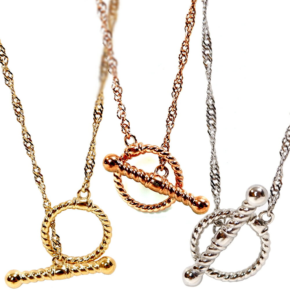 ハワイアンジュエリー ネックレス ツイスト ロープ チェーン 金属アレルギー対応 サージカル ステンレス ギフト