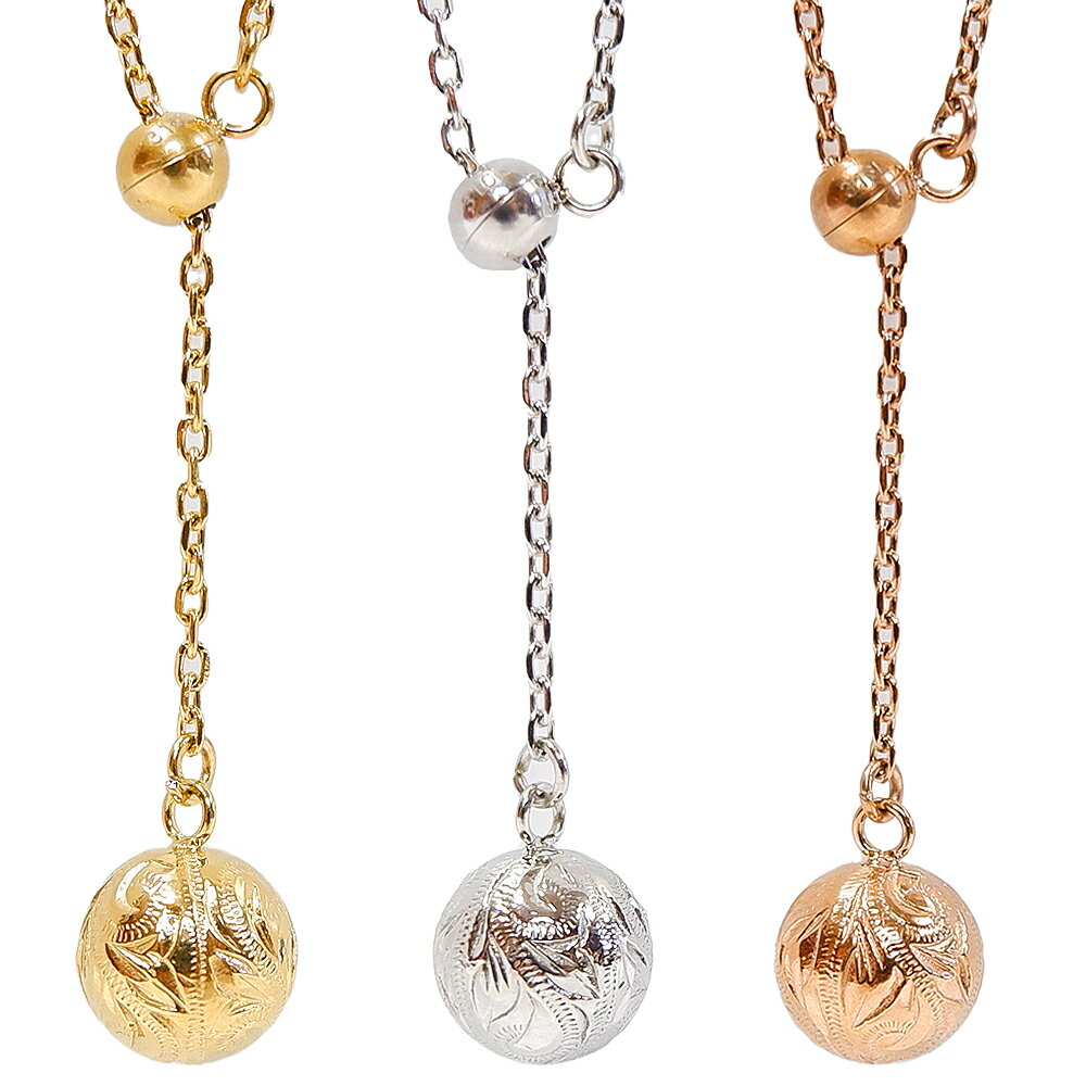 ハワイアンジュエリー ネックレス レディース シルバー ゴールド ピンクゴールド Y字ネックレス ペンダント チェーン付き サージカルステンレス ユニセックス ...