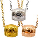 ネックレス ハワイアンジュエリー メンズ レディース シルバー ゴールド ピンクゴールド ステンレスネックレス バレル ホヌ 亀 スクロール 波 金属アレルギー...