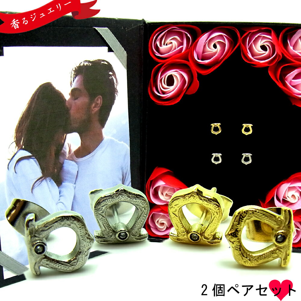 ペアピアス ハワイアンジュエリー 両耳用 馬蹄 シルバー ゴールド ジルコニア 記念日 プレゼント 花 入浴剤 写真フレーム フラワー スタッドピアス サージカ...