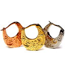 ハワイアンジュエリー ピアス フープ 片耳用 金属アレルギー クラシカル プルメリア サージカル ステンレス レディース プレゼント