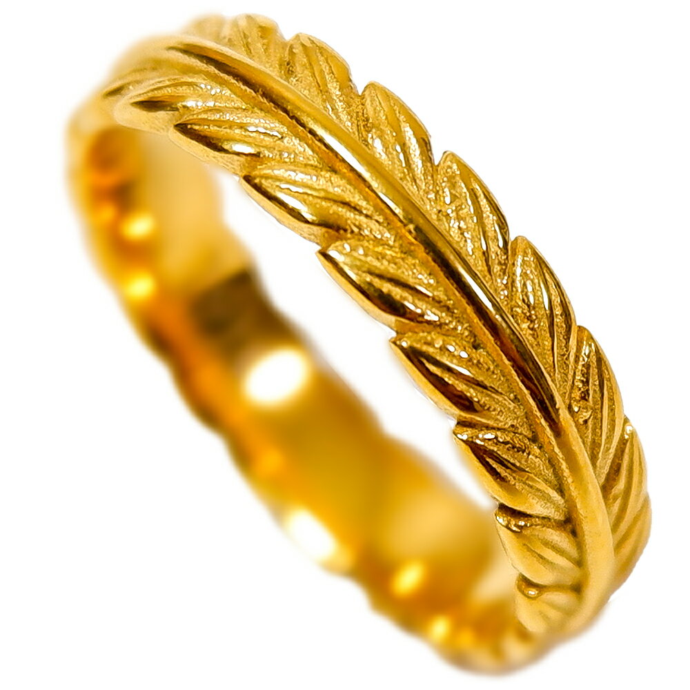 ハワイアンジュエリー リング K24gp 24kgp K24gp K24 イエローゴールド メンズ レディ?ス リーフ プルメリア スクロール プレゼント ギフ...