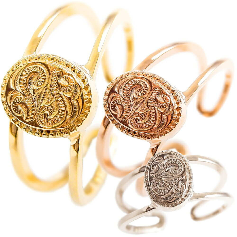 ハワイアンジュエリー リング レディース メンズ イエローゴールド ピンクゴールド シルバー プルメリア スクロール ホヌ 記念日 誕生日 プレゼント ギフト ...