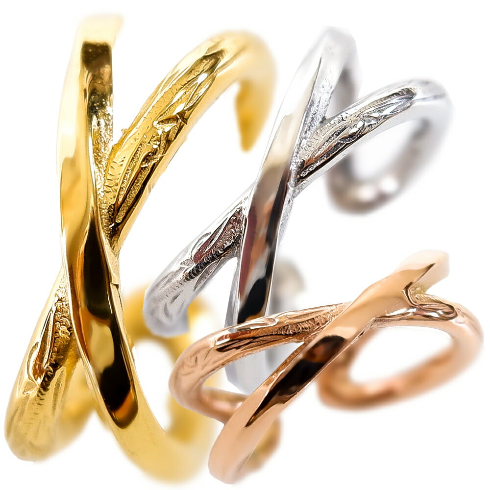 リング 指輪 イヤーカフ イヤカフ ハワイアンジュエリー 2連風 レディース メンズ つけっぱなし サージカルステンレス 記念日 誕生日 プレゼント ギフト