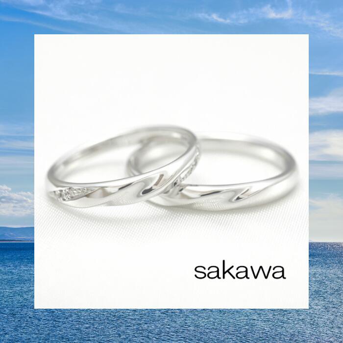 マリッジリング ペアリング　リング　ダイヤ入り　ライン　緩やかライン　シンプル　プラチナ　こだわり　着け心地が良い　文字入れ　odawara【sakawa】　送料無料　madeinjapan　日本製　単品OK