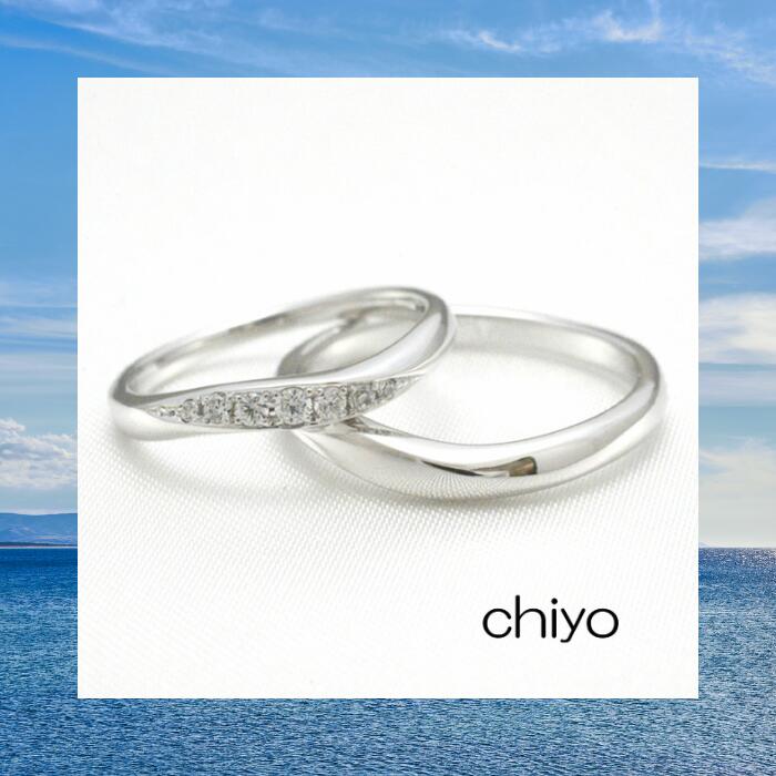 マリッジリング　ペアリング　リング 　ダイヤ入り　プラチナ　V字　緩やかライン　シンプル　こだわり　着け心地が良い　文字入れ　 odawara【chiyo】 送料無料　madeinjapan　日本製　単品OK