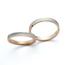 〔LANVIN〕 ペアリング 結婚指輪 プラチナ&ピンクゴールドコンビ リング GROSGRAIN マリッジリング ランバン 5924057【送料無料】 サファイア madeinjapan 単品OK おしゃれ