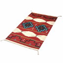 ラグフォレスト(Rug Forest)BOHOスタイルラグ5x3FT ナバホ サウスウェスタン トライバル キリム Navajo Southwestern Native American Kilim Wool Rug 約152×91cm 5302/RED 西海岸インテリア ボヘミアン Tribal Area Rug