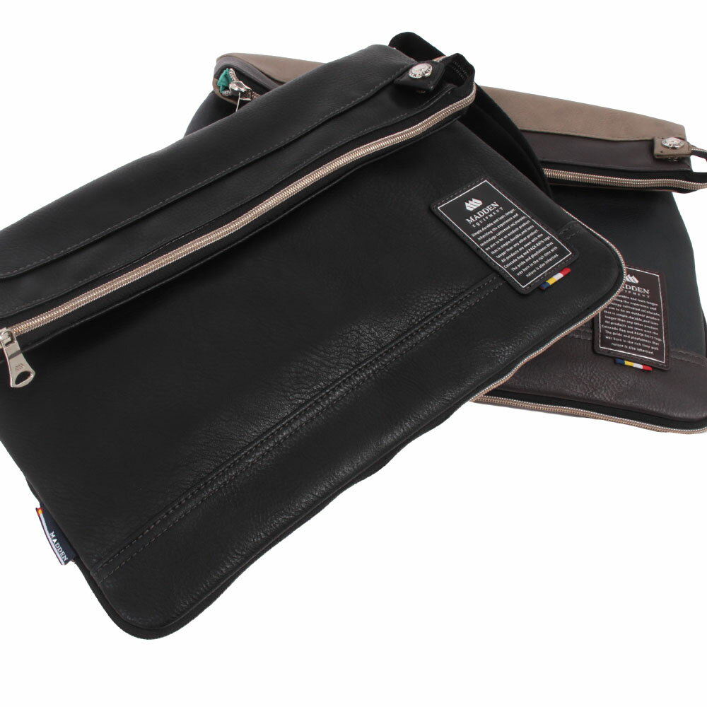 メデン 2way ショルダーバッグ 斜めがけバッグ クラッチバッグ エクスパンダブル仕様【 メンズ PUレザー おしゃれ かっこいい 使いやすい 軽量 軽い ポケット あり 20代 30代 40代 50代 60代 ファッション ブランド 誕生日 プレゼント ギフト 旅行 madden eq 】 クリスマス
