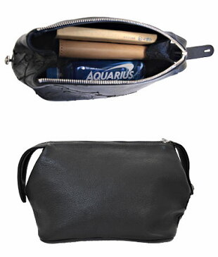 レザークラッチバッグ 本革鞄 USA製 レザーバッグ ブラック / ソファーアリ Soffer Ari 【 メンズ レディース セカンドバッグ ポーチ バッグインバッグ 牛革 高級 大容量 おしゃれ 大人カジュアル 仕事 アメリカ製 ブランド 人気 ロサンゼルス ブランド クリスマス 】