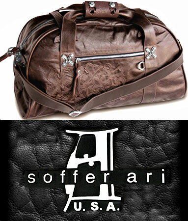 レザーラージボストンバッグ 本革鞄 USA製 ブラック ブラウン / ソファーアリ Soffer Ari 【 トートバッグ メンズ レディース 牛革 高級大きめ...