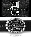 送料無料 トップ式バックル silver925 ベルトバックル金具 ストーン スカルズ Soffer Ari ソファーアリ 【 メンズベルト シルバー製 USA...