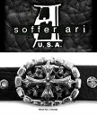 送料無料 トップ式バックル silver925 ベルトバックル金具 ストーン クロッシーズ Soffer Ari ソファーアリ 【 メンズベルト シルバー製 U...