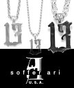 送料無料 シルバー925 ネックレス ペンダント / ラージ 13 ペンダント / ソファーアリ Soffer Ari 【 メンズ レディース ネックレス 正規品 おしゃれ 人気 ロサンゼルス ブランド プレゼント 誕生日 ギフト 】 母の日