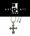 送料無料 シルバー925 ネックレス ペンダント / コカイン アイズ トゥルー クロス ペンダント w/ルビー / ソファーアリ Soffer Ari 【 メ...