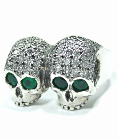 商品名 DONT FUCK AROUND RING PAVE DIAMONDS WITH EMERALD EYES ドント アラウンド リング パヴェ ダイヤモンド w/エメラルド アイズ スタイル 大胆にして繊細美麗な世界。新発想ゴージャ...