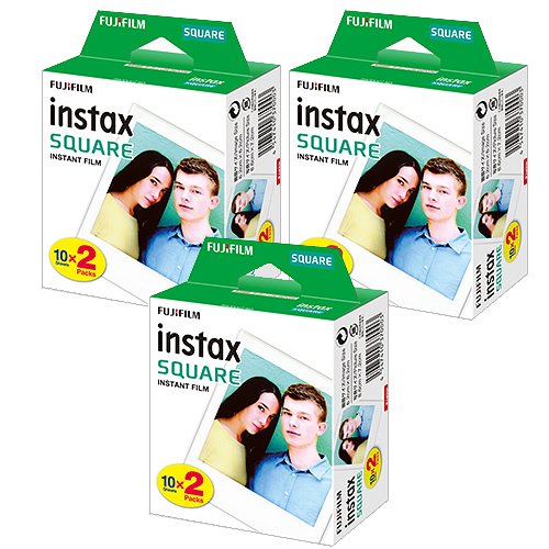 ●instax SQUAREに対応したフィルム。画面サイズが62mm×62mmの「1対1」なので人物・風景を問わずさまざまなシーンの撮影に適しています。(br) ■2パック（10枚入り×2）(br) ■フィルムサイズ：86×72mm(br) ■画面サイズ：62×62mm(br) ■ISO感度：ISO800(br)