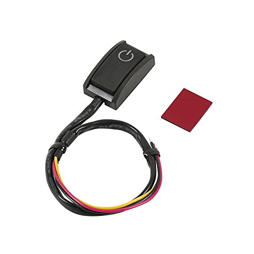 エーモン 貼り付けプッシュスイッチ ON-OFF DC12V・200mA 発光色:ホワイト 3224