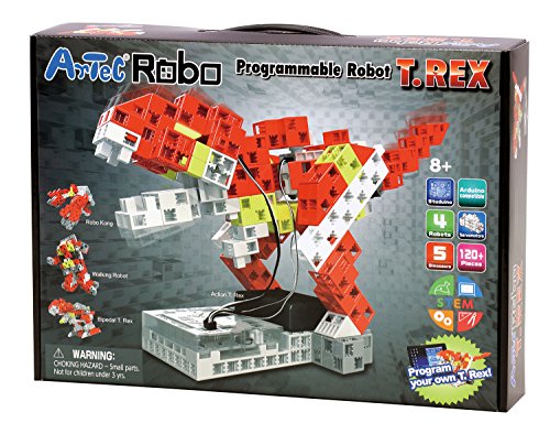 T.REX・ ワンサイズ 197871・・Style:T.REX・初心者でも簡単プログラミング! 『ArtecRobo』(アーテックロボ)シリーズ・リアルな動きをする恐竜ロボットや二足歩行するロボットが作れるキットです・全てのパーツがブロック型なのでネジ不要で簡単に組み立てができます・対象年齢: 8歳以上・中国製簡単! プログラミングロボット! リアルな動きをする恐竜ロボットや、二足歩行するロボットなどが作れるキットです。 スタディーノ カバー台座付 x 1 USBケーブル mini-B x 1 電池ボックス x 1 サーボモーター x 3 基本四角: 赤 x 40 黄 x 6 グレー x 6 薄グレー x 4 三角A: 赤 x 14 黄 x 3 薄グレー x 4 ハーフA: 赤 x 5 黄 x 1 グレー x 2 薄グレー x 4 ハーフB: 赤 x 1 グレー x 2 薄グレー x 8 ミニ四角: 黄 x 4 回転軸C (黒) x 4 回転軸 (白) x 6 ステー x 4 [セット内容]スタディーノ カバー台座付 x 1 USBケーブル mini-B x 1 電池ボックス x 1 サーボモーター x 3 ブロック各種 (.co.jpより)