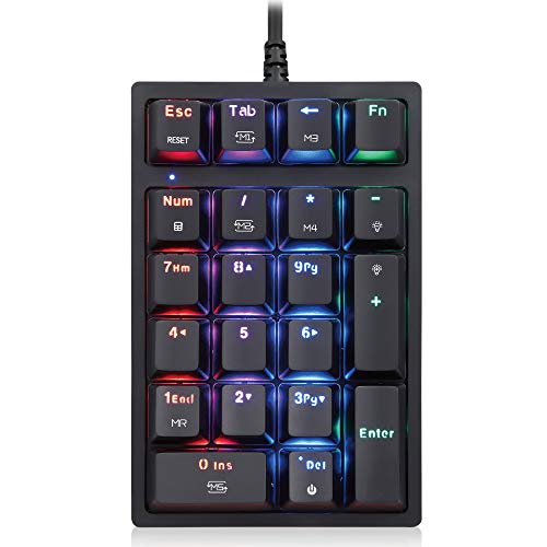 エアリア メカニカル NUMERIC Keypad 21キー N-Key ROLLOVER 青軸 左手用 深い ストローク キーパッド テンキー エアリア メカニカル NUMERIC Keypad 21キー N-Key ROLLOVER 青軸 左手用 深い ストローク キーパッド テンキー