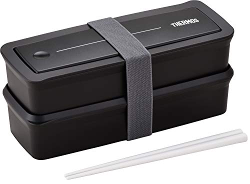 サーモス 弁当箱 2段 フレッシュランチボックス 980 ブラック DJS-980W BK