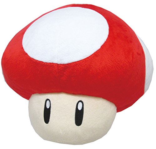 Mario Party - 三英貿易 スーパーマリオ ぬいぐるみ雑貨 アイテムクッション(スーパーキノコ) W30×D28×H26cm クッション