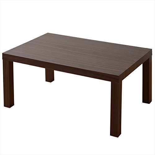 [山善] ローテーブル 頑丈だけど軽量 幅75×奥行50×高さ37cm センターテーブル コーヒーテーブル 組立品 ウォルナットブラウン ET-