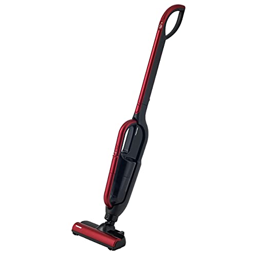 8)自立型タイプ・サテンレッド スティック?本体サイズ(cm):幅26.4×高さ108.0×奥行18.7 VC-WL100-R・連続運転時間(満充電時)(※1):標準:約32分、強:約15分・充電時間:約5.5時間(室温や使用時間などにより異なります)・消費電力(充電機能部):本体充電時 約10W/充電完了後 約1W/本体を外した時 約0.2W・集じん容積:0.2L・※.1充電池初期、室温20℃の場合。床面の材質、お掃除する場所のゴミの状態、使用環境により異なります。●ハンディスタイル 机やソファの上、車の中の掃除などに便利です。スティック本体からワンタッチで取り外してお掃除できます。さらに手首の負担を抑えた持ちやすいバランス設計で手軽にサッとお掃除できます。 ●らくわざフリーグリップ 握りやすいグリップでラクに方向転換できます。ラウンド形状のハンドルなので、ラクな位置で握ることができます。また、手首をひねるだけでヘッドが左右に約90°旋回。グリップとヘッドの動きが連動するため、腕の負担を軽減できます。