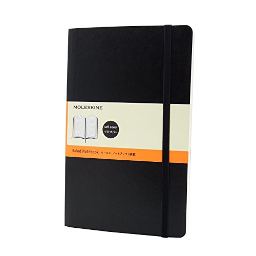 モレスキン ノート クラシック ノートブック ソフトカバー 横罫 ラージサイズ(横13cm×縦21cm) ブラック QP616