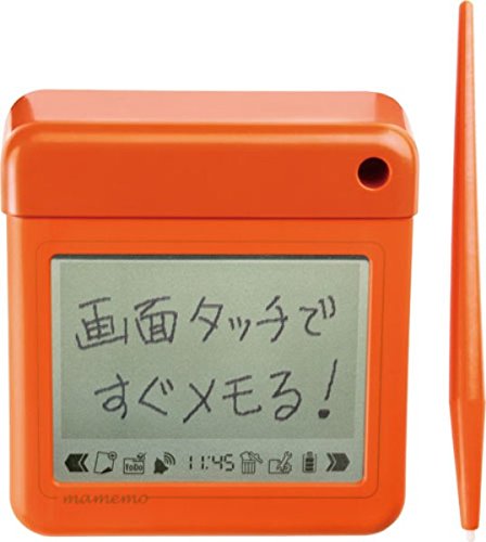 ・ビビットオレンジ TM1オレ・・Color:ビビットオレンジ・品番：TM1オレ説明 画面タッチですぐ起動! 専用タッチペンを手にとって画面にタッチするだけで、直ちに起動。 思いついたときにすぐにメモができます。約7ヶ月間の長時間電池駆動! 単4形電池3本(別売)で使用できます。電池ケーブルや電源アダプタなどは不要です。メモをアラームで呼び出すToDo機能! 書いたメモにToDo(アラーム)を設定することができます。 設定した日時になると、画面に設定時のメモが表示され、 アラームアイコンの点滅とアラーム音でお知らせします。99枚のメモを収納! メモは最大99枚まで自動保存されます。