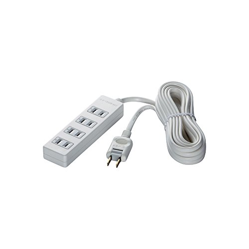 乐天商城 - バッファロー BUFFALO 2ピン電源タップ 4個口 雷サージガード 1m ホワイト BSTAPSG2410WH