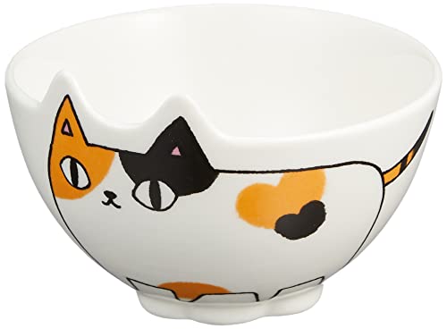 セラミック藍 猫3兄弟 猫型 飯碗 mike 23126 φ10.5×h6cm