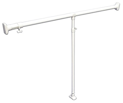 HEIAN SHINDO 押入れ収納 つっぱり棒支えポール付 つっぱり棒 ホワイト 幅110~190cm 高さ69~115cm 耐荷..