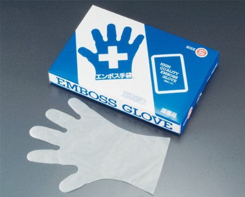 エンボス 手袋 #30 化粧箱(五本絞り)200枚入 M 30μ