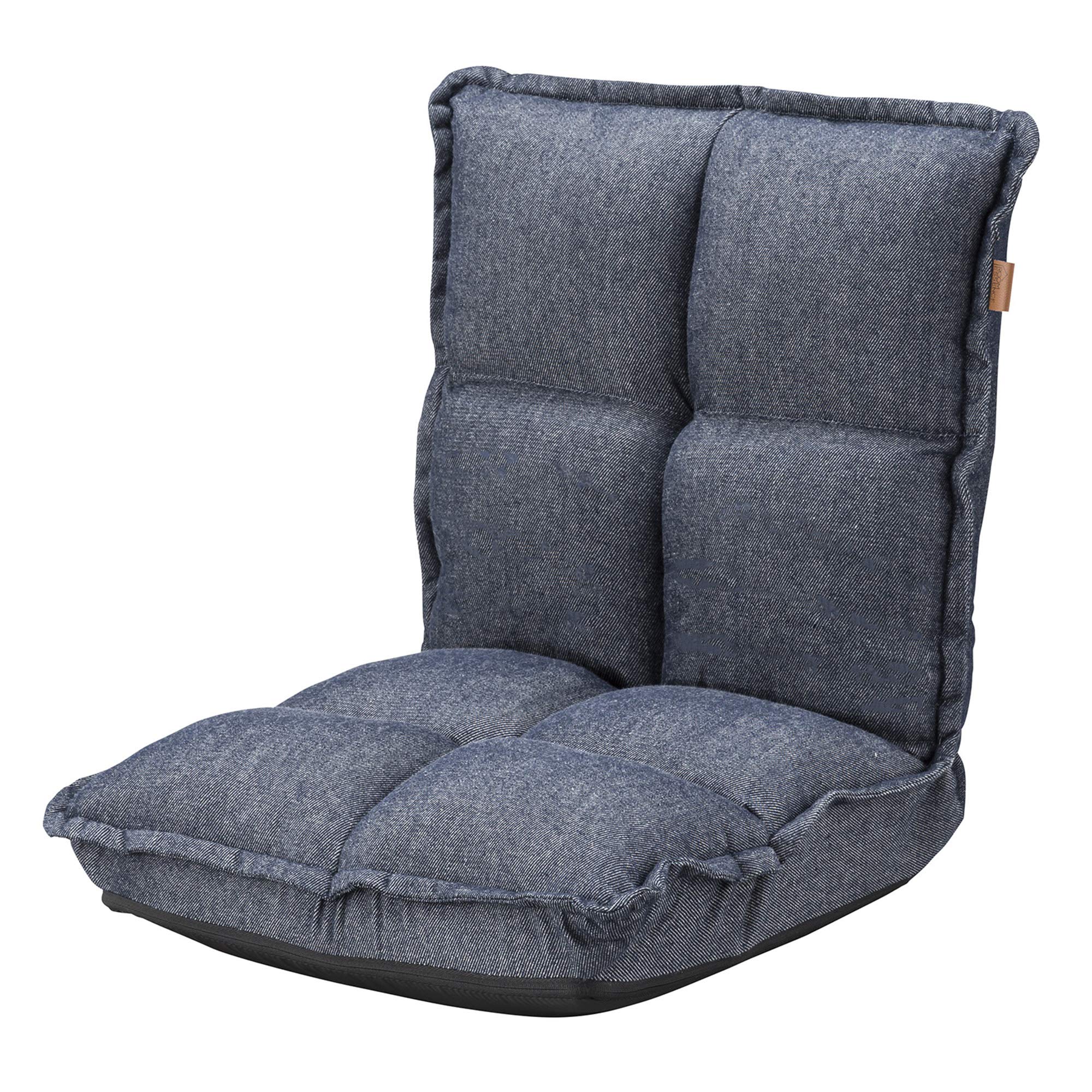 乐天商城 - 東谷(Azumaya-kk) 座椅子 デニム 幅38×奥行43-52×高さ47-23cm カックンリクライナー RKC-173DM