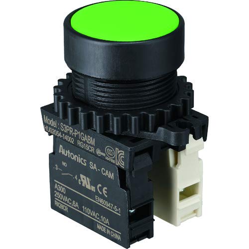 TRUSCO(トラスコ) 押しボタンスイッチ φ30 1a-1b 緑 30P-1A1BM-GN