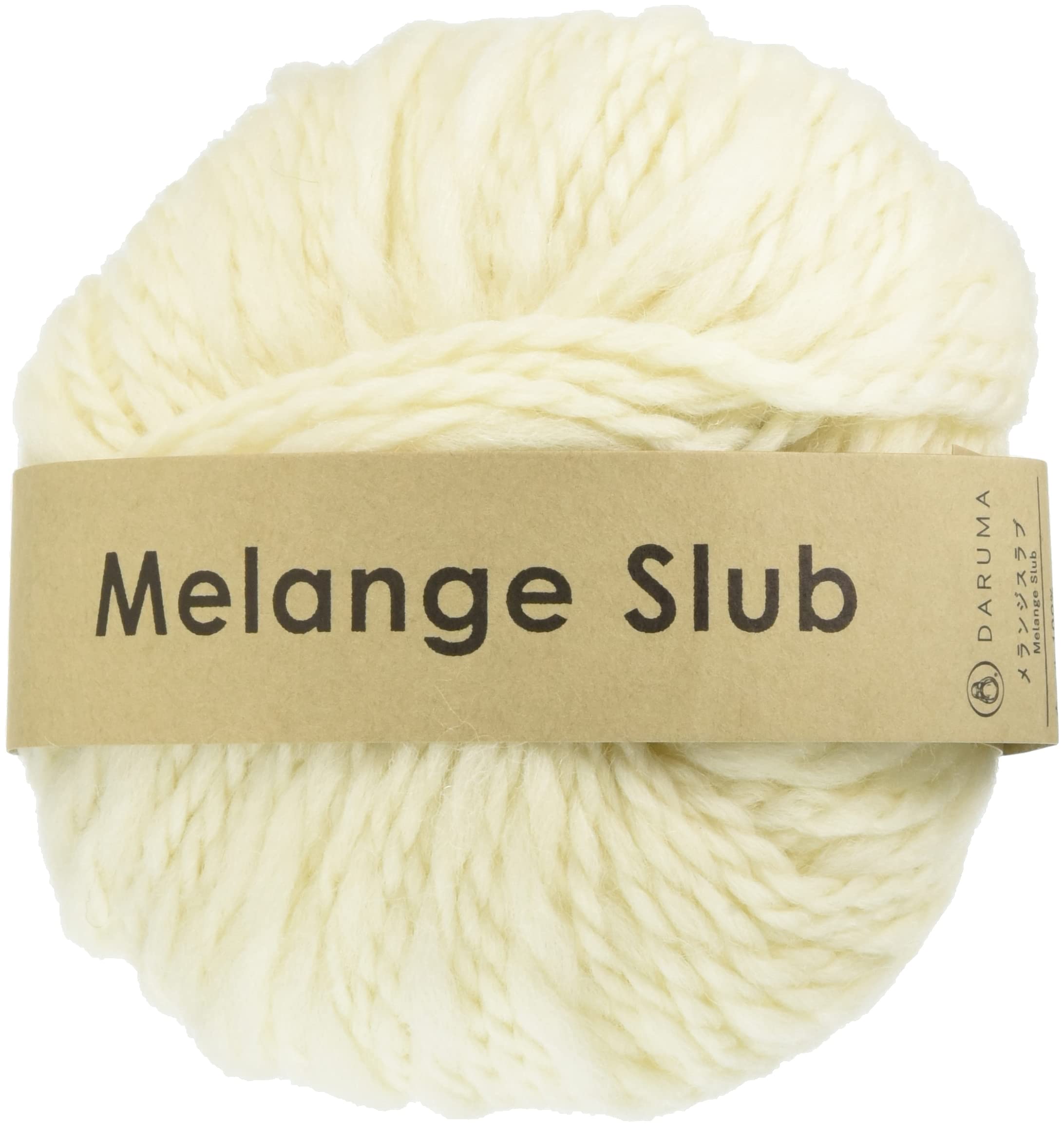 DARUMA メランジスラブ 毛糸 超極太 Col.1 きなり 40g 約46m 01-6580