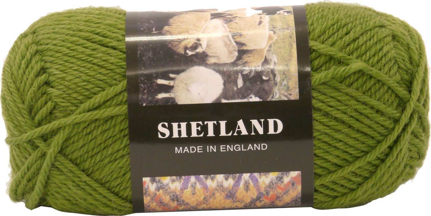 パピー シェットランド 毛糸 並太 Col.47 黄緑 系 40g 約90m 10000523