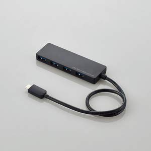 エレコム USB3.1(Gen1)HUB Type-C Aメス4ポート バスパワー 30cmケーブル ブラック U3HC-A430BBK