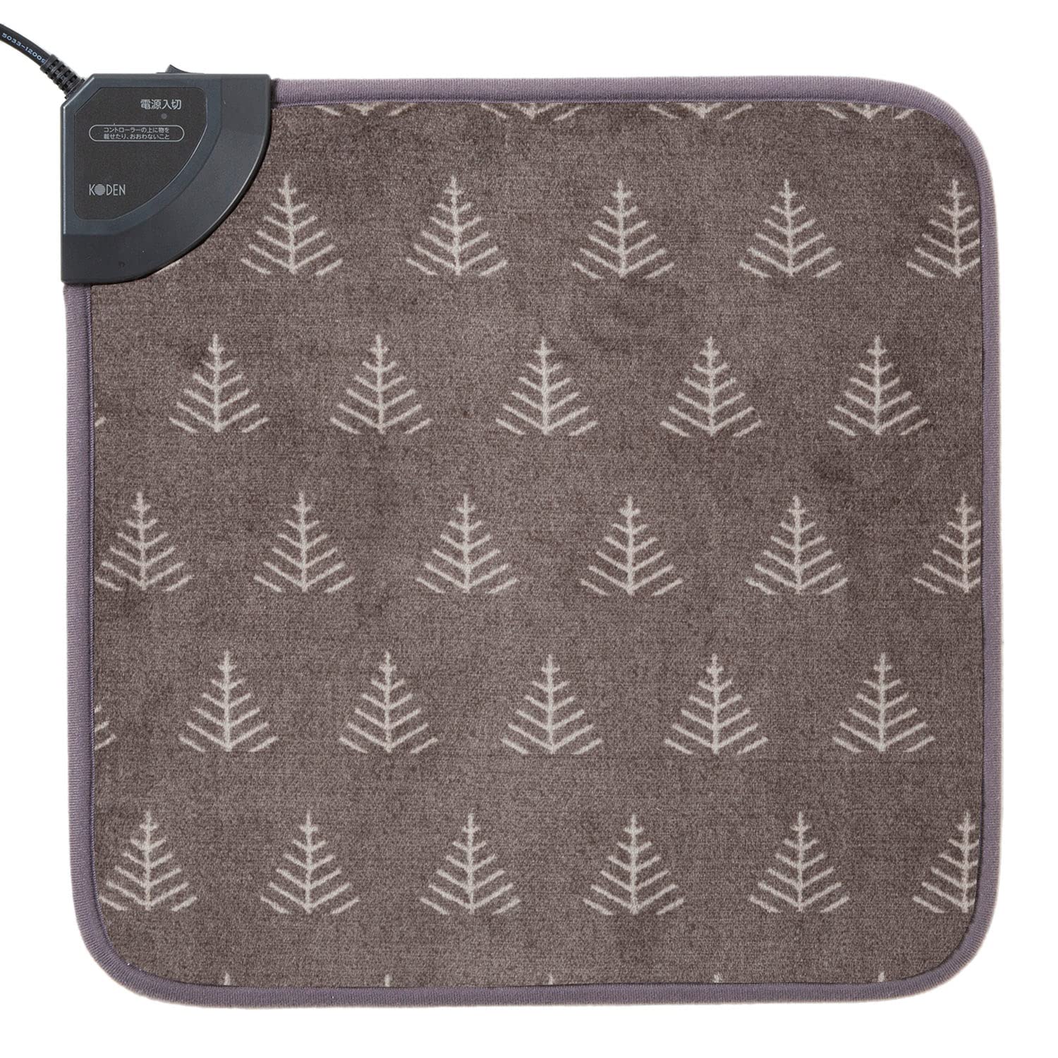 広電(KODEN) ホットマット 電気マット 40×40cm 正方形 フランネル ツリー柄 正方形 簡単スイッチ操作 節電 VWM403H-HK